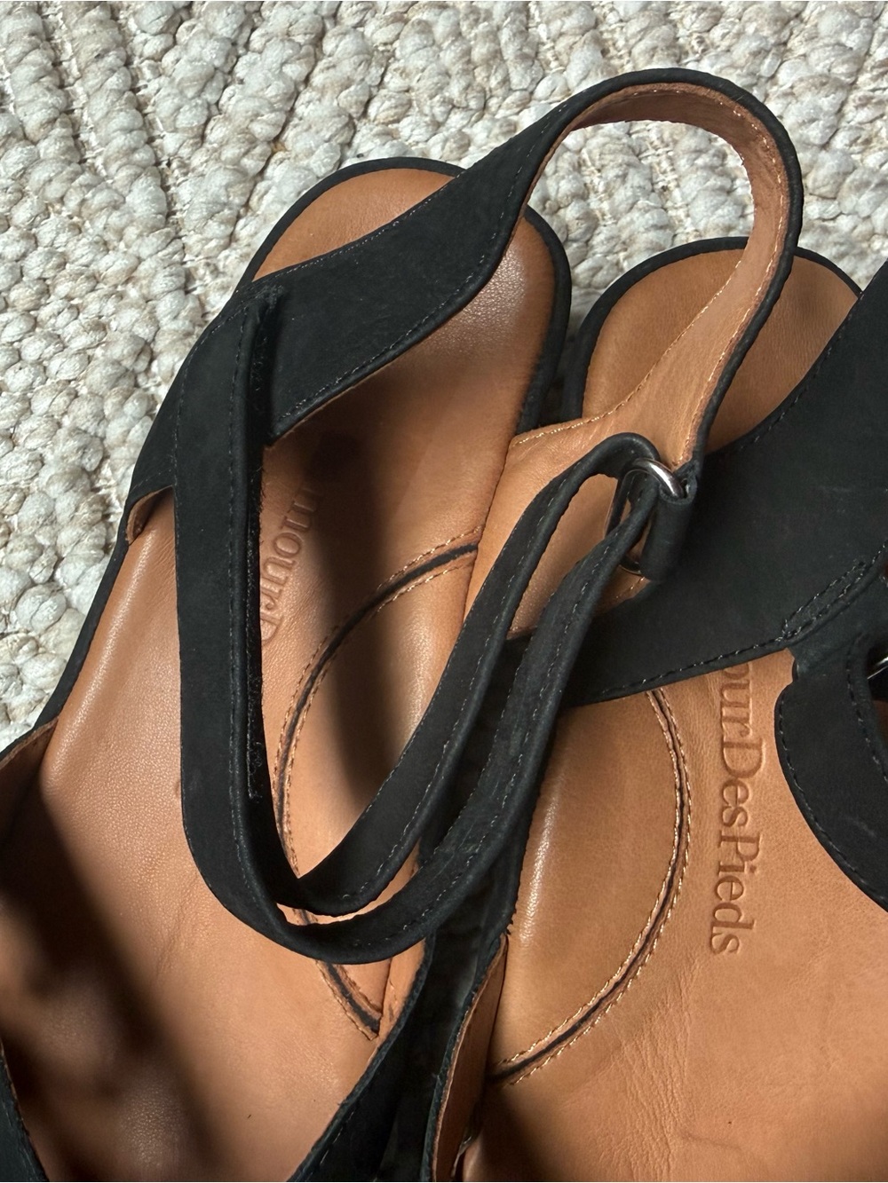 L’Amour Des Pieds Burcie Black Caged Slingback Sandals 8.5M - Picture 13 of 13